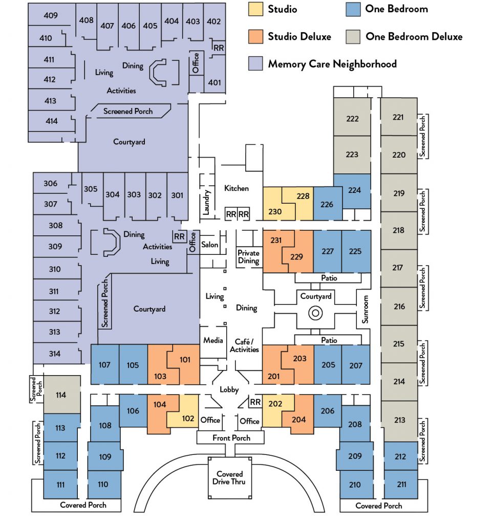 Floor Plans | Assisted Living Community Apartment Types